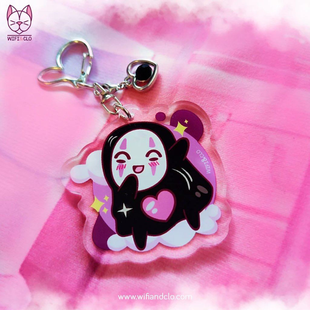 No-Face Kawaii Keychain