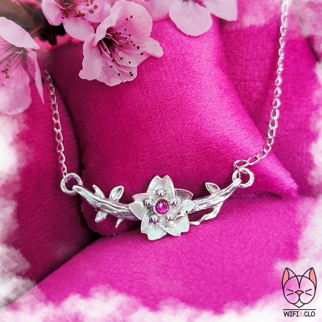 Sakura Branch Necklace