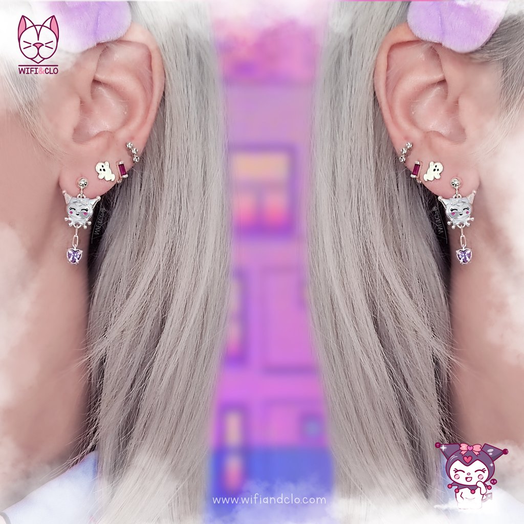 Kuromi Kawaii Earrings